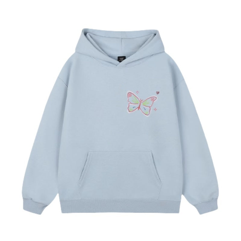 Lively Butterfly Print Hoodie