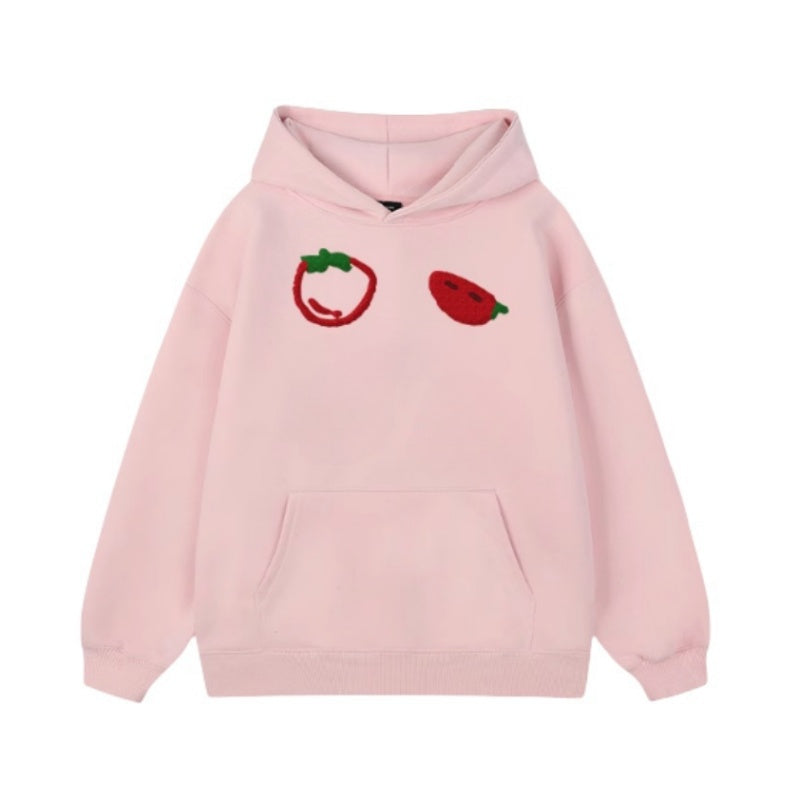 Cheerful Fruit Print Hoodie