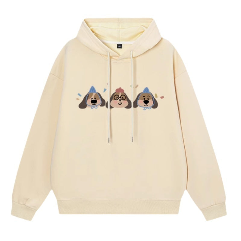 Whimsical Puppy Trio Hoodie